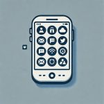 Smartphone with social icons