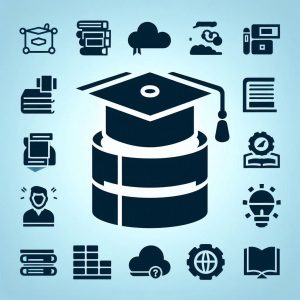 book with a database icon