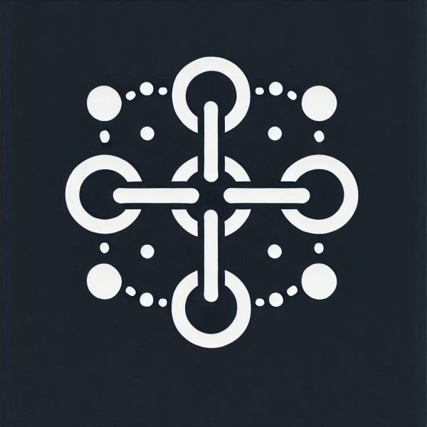 chain link or connected nodes in a network