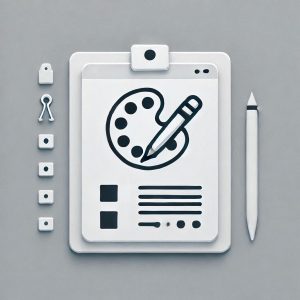 designers palette or a document with a pen