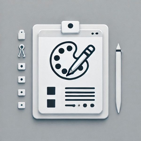 designers palette or a document with a pen