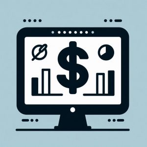 dollar sign on a monitor