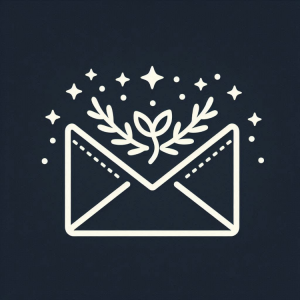 Envelope with sparkle