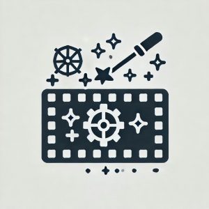 film strip with a magic wand