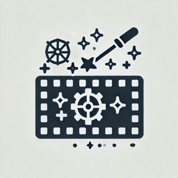 film strip with a magic wand