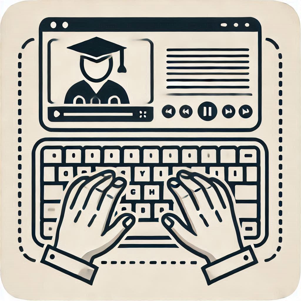 hands typing on a keyboard