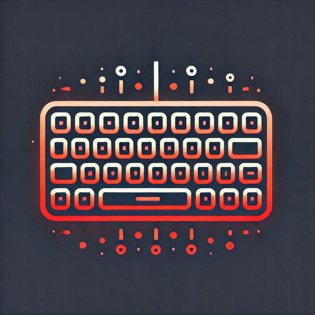 keyboard with glowing keys in red - tech tutorials