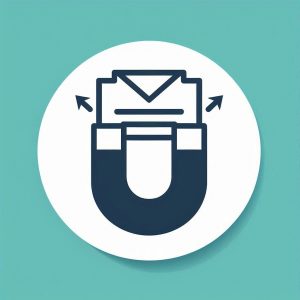 magnet attracting documents or an envelope