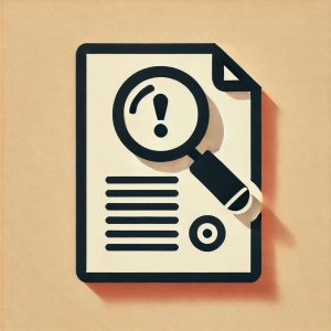 magnifying glass over a document