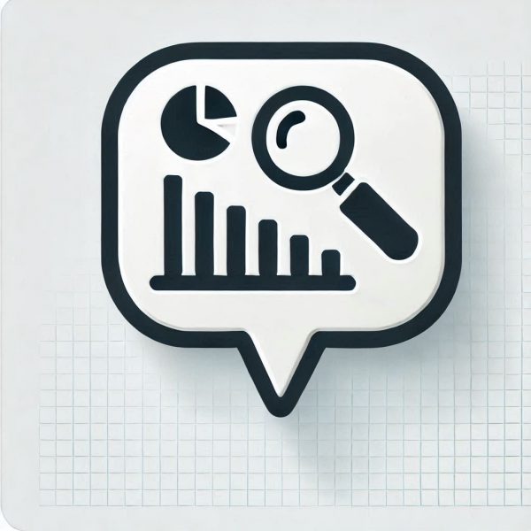 pie chart in a speech bubble