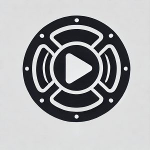 play button inside a film reel