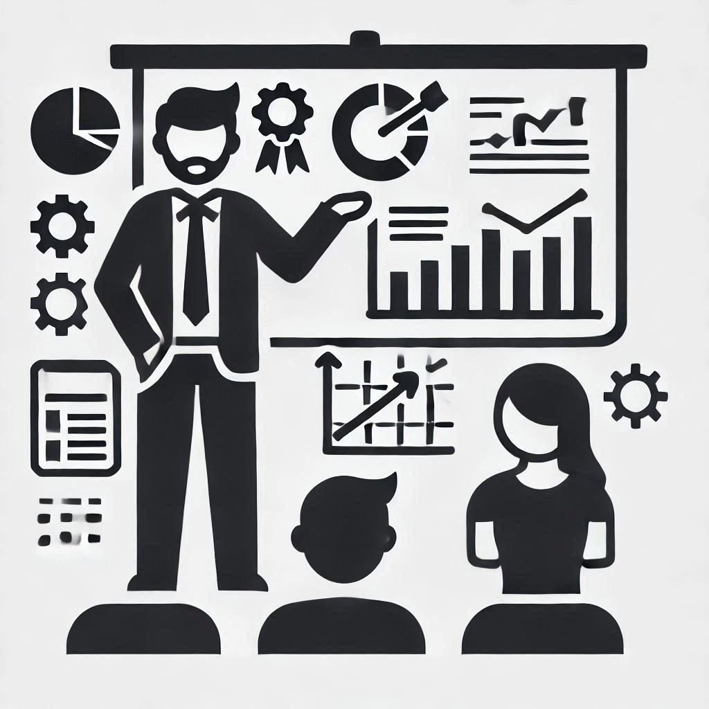 presenting data on a screen