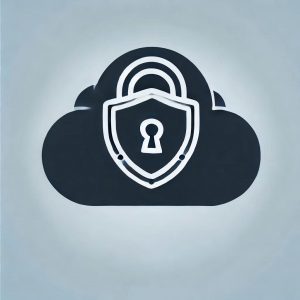shield or padlock overlaying a cloud