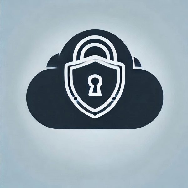 shield or padlock overlaying a cloud
