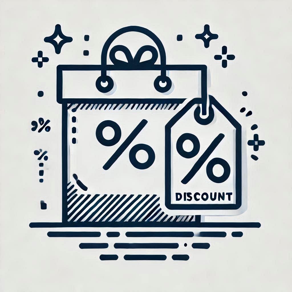 shopping bag with a discount