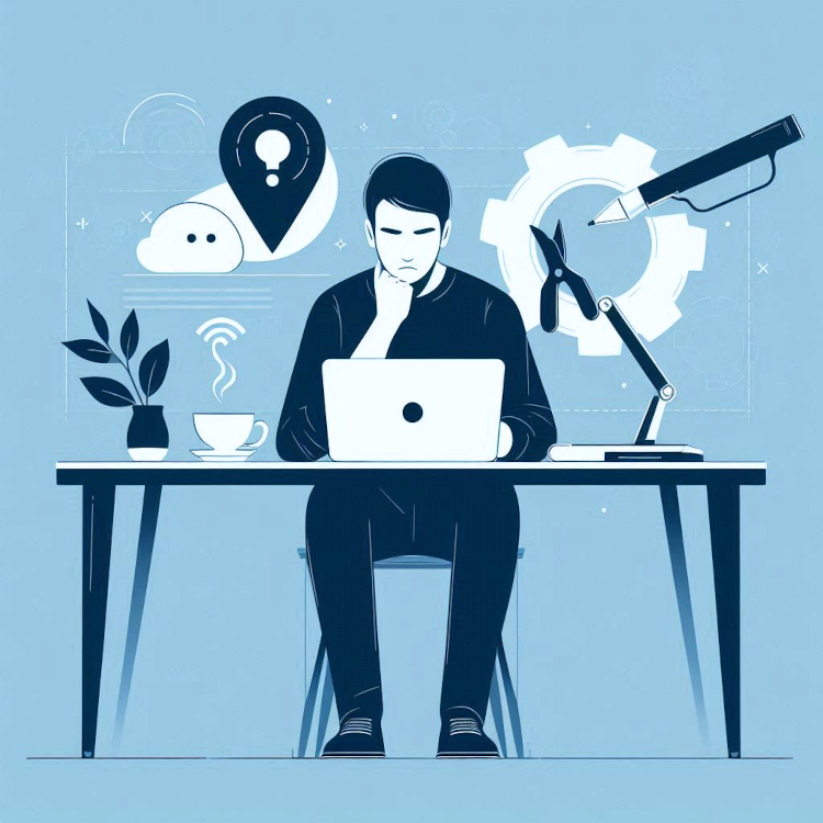 calm person fixing website problems